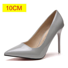 Load image into Gallery viewer, 2019 HOT Women Shoes Pointed Toe Pumps Patent Leather Dress  High Heels Boat Shoes Wedding Shoes Zapatos Mujer Blue White
