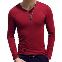 Load image into Gallery viewer, 2020 Spring Men T-Shirts Long Sleeve O-Neck Casual Fitness Jogging Solid Fashion Tee Basic Running Homme Top Clothing
