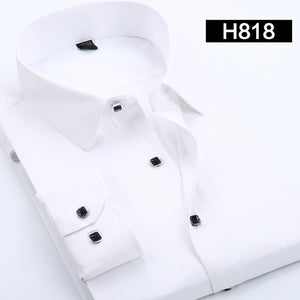 2020 New Men Shirt Spring Long Sleeve Plaid Print High Quality Social Dress Causal Shirt Men Brand Clothing Camisa DS-110