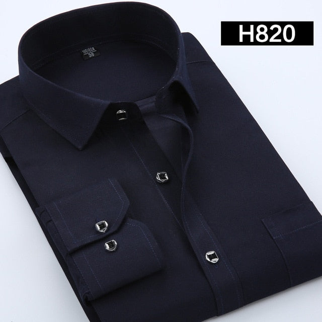 2020 New Men Shirt Spring Long Sleeve Plaid Print High Quality Social Dress Causal Shirt Men Brand Clothing Camisa DS-110