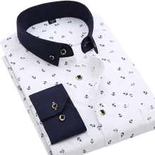 Load image into Gallery viewer, 2020 New Men Shirt Spring Long Sleeve Plaid Print High Quality Social Dress Causal Shirt Men Brand Clothing Camisa DS-110
