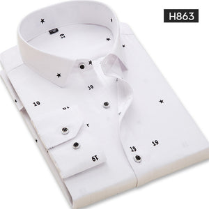 2020 New Men Shirt Spring Long Sleeve Plaid Print High Quality Social Dress Causal Shirt Men Brand Clothing Camisa DS-110