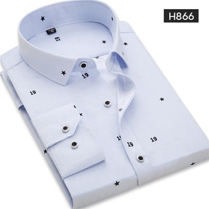 2020 New Men Shirt Spring Long Sleeve Plaid Print High Quality Social Dress Causal Shirt Men Brand Clothing Camisa DS-110