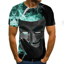 Load image into Gallery viewer, 2019 new men t shirt Sketch the clown 3D Printed T Shirt Men Joker Face Casual O-neck Male tshirt Clown Short Sleeved joke tops
