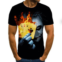 Load image into Gallery viewer, 2019 new men t shirt Sketch the clown 3D Printed T Shirt Men Joker Face Casual O-neck Male tshirt Clown Short Sleeved joke tops
