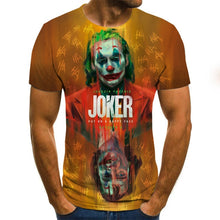 Load image into Gallery viewer, 2019 new men t shirt Sketch the clown 3D Printed T Shirt Men Joker Face Casual O-neck Male tshirt Clown Short Sleeved joke tops
