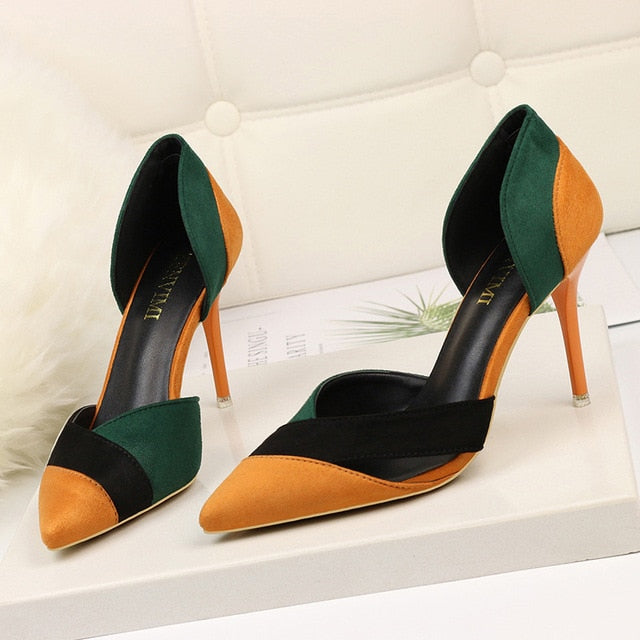 Women Pumps Fashion High Heels Shoes Woman Pointed Wedding Shoes Sexy Classic Pumps thin heels Office Female Shoes Stiletto 41