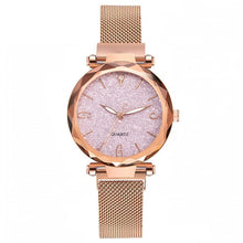 Load image into Gallery viewer, Rose Gold Women Watch 2019 Top Brand Luxury Magnetic Starry Sky Lady Wrist Watch Mesh Female Clock For Dropship relogio feminino
