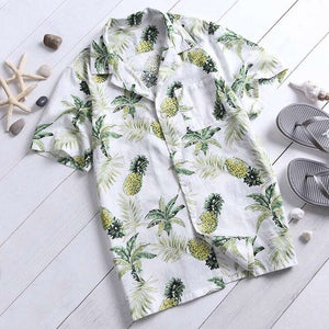 2019 Eye-Catching Shirts Hawaiian Mens Shirts Dress Short Sleeve Lapel Collar Floral Beach Vacation Clothing Summer 4XL Tropical