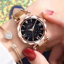 Load image into Gallery viewer, Top Brand watch Unisex Stars Little Point Frosted Belt Watch Dotted With Roman Scale Watch relogio feminino @5
