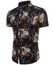 Load image into Gallery viewer, Short Sleeve Polo Shirt 2 Piece Men Set Suit Casual Shorts Camo Golden  Sport Wear Floral Beach Hawaiian Shirt Print Graphic
