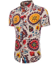 Load image into Gallery viewer, Short Sleeve Polo Shirt 2 Piece Men Set Suit Casual Shorts Camo Golden  Sport Wear Floral Beach Hawaiian Shirt Print Graphic
