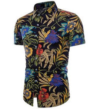 Load image into Gallery viewer, Short Sleeve Polo Shirt 2 Piece Men Set Suit Casual Shorts Camo Golden  Sport Wear Floral Beach Hawaiian Shirt Print Graphic
