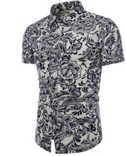 Load image into Gallery viewer, Short Sleeve Polo Shirt 2 Piece Men Set Suit Casual Shorts Camo Golden  Sport Wear Floral Beach Hawaiian Shirt Print Graphic
