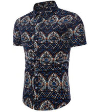Load image into Gallery viewer, Short Sleeve Polo Shirt 2 Piece Men Set Suit Casual Shorts Camo Golden  Sport Wear Floral Beach Hawaiian Shirt Print Graphic
