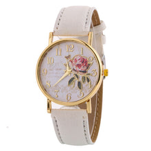 Load image into Gallery viewer, MINHIN New Arrival Rose Pattern Watches For Women Hot Selling PU Leather Wrist Watches Gift Fashion Casual Students Watch
