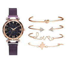 Load image into Gallery viewer, 5pcs Set Luxury Women Watches Magnetic Starry Sky Female Clock Quartz Wristwatch Fashion Ladies Wrist Watch relogio feminino
