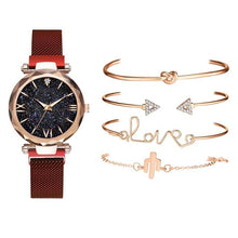 Load image into Gallery viewer, 5pcs Set Luxury Women Watches Magnetic Starry Sky Female Clock Quartz Wristwatch Fashion Ladies Wrist Watch relogio feminino
