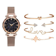 Load image into Gallery viewer, 5pcs Set Luxury Women Watches Magnetic Starry Sky Female Clock Quartz Wristwatch Fashion Ladies Wrist Watch relogio feminino
