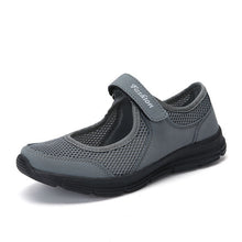 Load image into Gallery viewer, Breathable mesh women sneakers casuals shoes woman flats 2019 flat with hook &amp; loop solid sneakers women shoes zapatos de mujer

