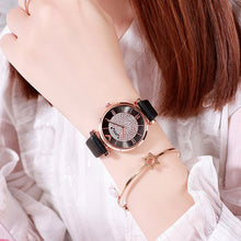 Load image into Gallery viewer, Tephea Top Brand Luxury Watches Women Alloy Analog Quartz Red Ladies Wrist Watch Rhinestone Leather Strap Purple Relogio 2019
