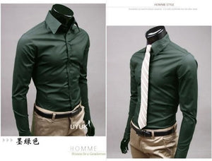 2019 Mens Slim Fit Unique Neckline Stylish Dress Long Sleeve Casual Shirts Mens Shirt Camisa Camisas Masculina Turn-down Collar