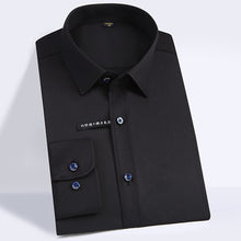 Load image into Gallery viewer, Men's Easy Care Solid Bamboo Fiber Dress Shirts Comfortable Soft Long Sleeve Elastic Non Iron Male Regular-fit Formal Tops Shirt
