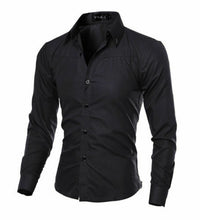 Load image into Gallery viewer, Men's Luxury Casual Formal Shirt Long Sleeve Slim Fit Business Dress Shirts Men's Tops
