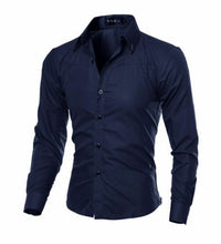 Load image into Gallery viewer, Men's Luxury Casual Formal Shirt Long Sleeve Slim Fit Business Dress Shirts Men's Tops
