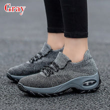 Load image into Gallery viewer, NAUSK Platform Sneakers Shoes Breathable Casual Shoes Woman Fashion Height Increasing Ladies Shoes Plus Size 36-42 2020
