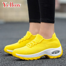 Load image into Gallery viewer, NAUSK Platform Sneakers Shoes Breathable Casual Shoes Woman Fashion Height Increasing Ladies Shoes Plus Size 36-42 2020
