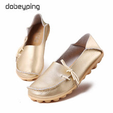 Load image into Gallery viewer, New Moccasins Women Flats 2019 Autumn Woman Loafers Genuine Leather Female Shoes Slip On Ballet Bowtie Women's Shoe Size 35-44
