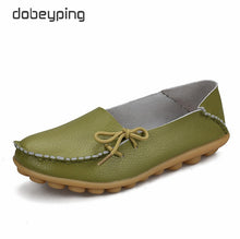 Load image into Gallery viewer, New Moccasins Women Flats 2019 Autumn Woman Loafers Genuine Leather Female Shoes Slip On Ballet Bowtie Women's Shoe Size 35-44
