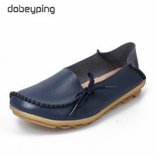 Load image into Gallery viewer, New Moccasins Women Flats 2019 Autumn Woman Loafers Genuine Leather Female Shoes Slip On Ballet Bowtie Women's Shoe Size 35-44
