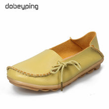 Load image into Gallery viewer, New Moccasins Women Flats 2019 Autumn Woman Loafers Genuine Leather Female Shoes Slip On Ballet Bowtie Women's Shoe Size 35-44
