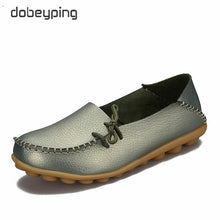 Load image into Gallery viewer, New Moccasins Women Flats 2019 Autumn Woman Loafers Genuine Leather Female Shoes Slip On Ballet Bowtie Women's Shoe Size 35-44
