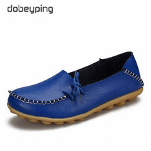 Load image into Gallery viewer, New Moccasins Women Flats 2019 Autumn Woman Loafers Genuine Leather Female Shoes Slip On Ballet Bowtie Women's Shoe Size 35-44
