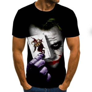 2020 hot-sale Clown 3D Printed T Shirt Men Joker Face Male tshirt 3d Clown Short Sleeve Funny T Shirts Tops & Tees XXS-6XL