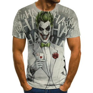 2020 hot-sale Clown 3D Printed T Shirt Men Joker Face Male tshirt 3d Clown Short Sleeve Funny T Shirts Tops & Tees XXS-6XL