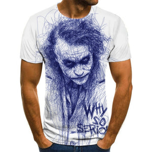 2020 hot-sale Clown 3D Printed T Shirt Men Joker Face Male tshirt 3d Clown Short Sleeve Funny T Shirts Tops & Tees XXS-6XL
