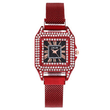 Load image into Gallery viewer, Woman Watch Square Luxury Diamond Quartz Wristwatch Women Watches Casual Magnetic Wrist Watch Women Elegant Ladies Female Clock
