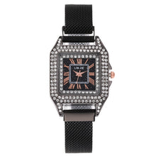 Load image into Gallery viewer, Woman Watch Square Luxury Diamond Quartz Wristwatch Women Watches Casual Magnetic Wrist Watch Women Elegant Ladies Female Clock

