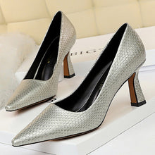 Load image into Gallery viewer, Bigtree Shoes Sexy Kitten Heels Snake Women Pumps Spring Women Shoes High Heels Pointed Party Shoes Red Lady Shoes Plus Size 43
