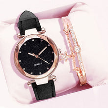 Load image into Gallery viewer, Casual Women Romantic Starry Sky Wrist Watch bracelet Leather Rhinestone Designer Ladies Clock Simple Dress Gfit  Montre Femme
