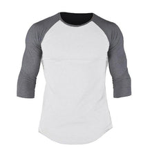 Load image into Gallery viewer, Hirigin Brand Harajuku Jogger 3/4 Sleeve Tshirt Mens Baseball Raglan Tee Jersey Lot T-Shirts Crew Neck Plain Tops Streetwear
