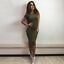 Women Clothing Short Sleeve Skinny Party Brief Dress Midi Dress SEXY Women Ladies Dresses Summer Casual