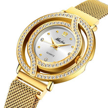Load image into Gallery viewer, MISSFOX Magnetic Watch Women Luxury Brand Waterproof Diamond Women Watches Hollow Blue Quartz Elegant Gold Ladies Wrist Watch
