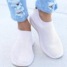 Load image into Gallery viewer, Women Shoes Plus Size 43 Women Vulcanize Shoes Fashion Slip On Sock Shoes Female Mesh White Sneakers Flat Casual Tenis Feminino
