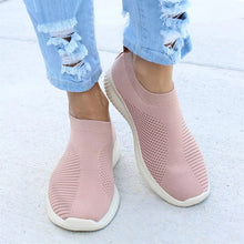 Load image into Gallery viewer, Women Shoes Plus Size 43 Women Vulcanize Shoes Fashion Slip On Sock Shoes Female Mesh White Sneakers Flat Casual Tenis Feminino
