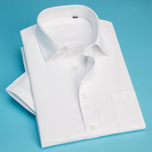 Load image into Gallery viewer, Men Short Sleeve Shirt Easy Care Formal Business Work Office Male Dress Shirts Regular Fit Plus Size 5XL
